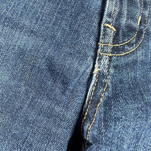 Edwin Jeans Women's 31 Bree Straight Crop High Rise Blue Faded Stretch Denim - Picture 2 of 16